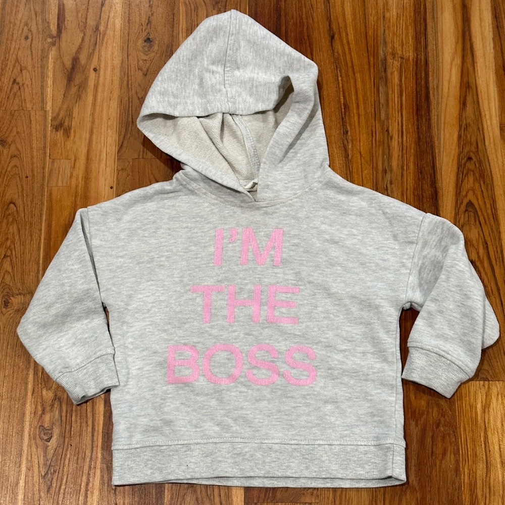 Cotton On Kids IM THE BOSS Hoodie Size 4